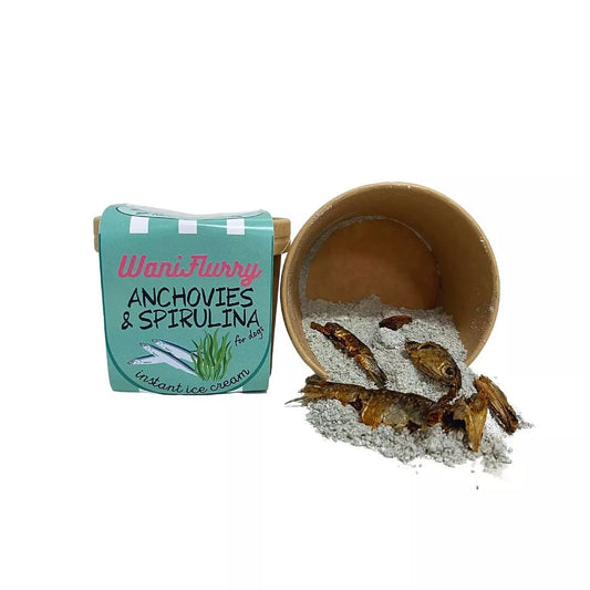 Glace anchois et spiruline pour chien