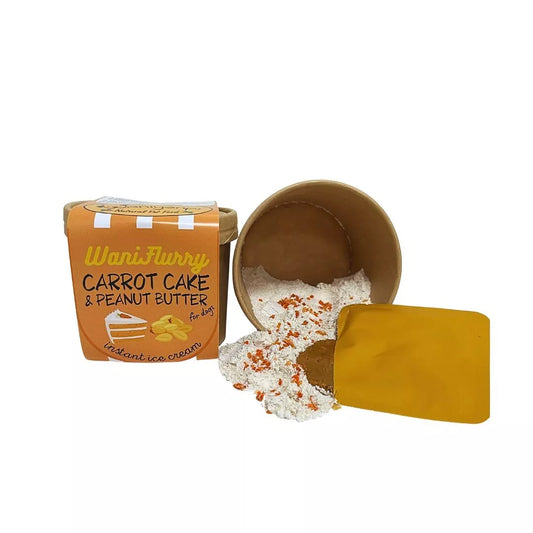 Glace aux carottes et au beurre de cacahuète pour chien