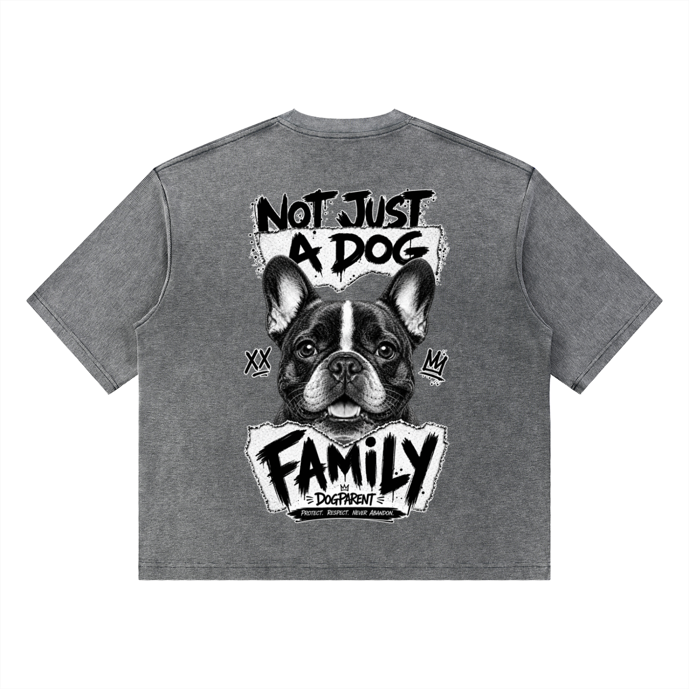 FAMILY French Bulldog - Waffle Boxy T-Shirt