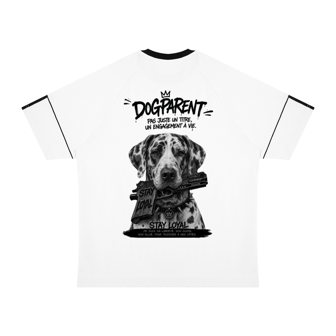 GUN Dogue Allemand Arlequin - T-shirt Raglan