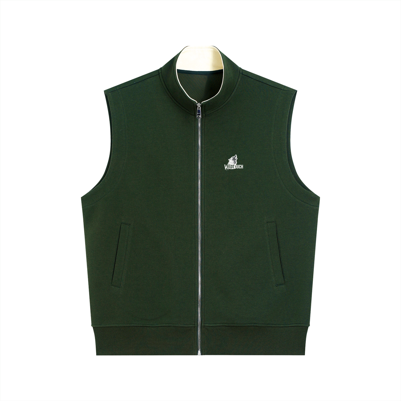 Gilet sans manches épais Dark Green - WILDTOUCH