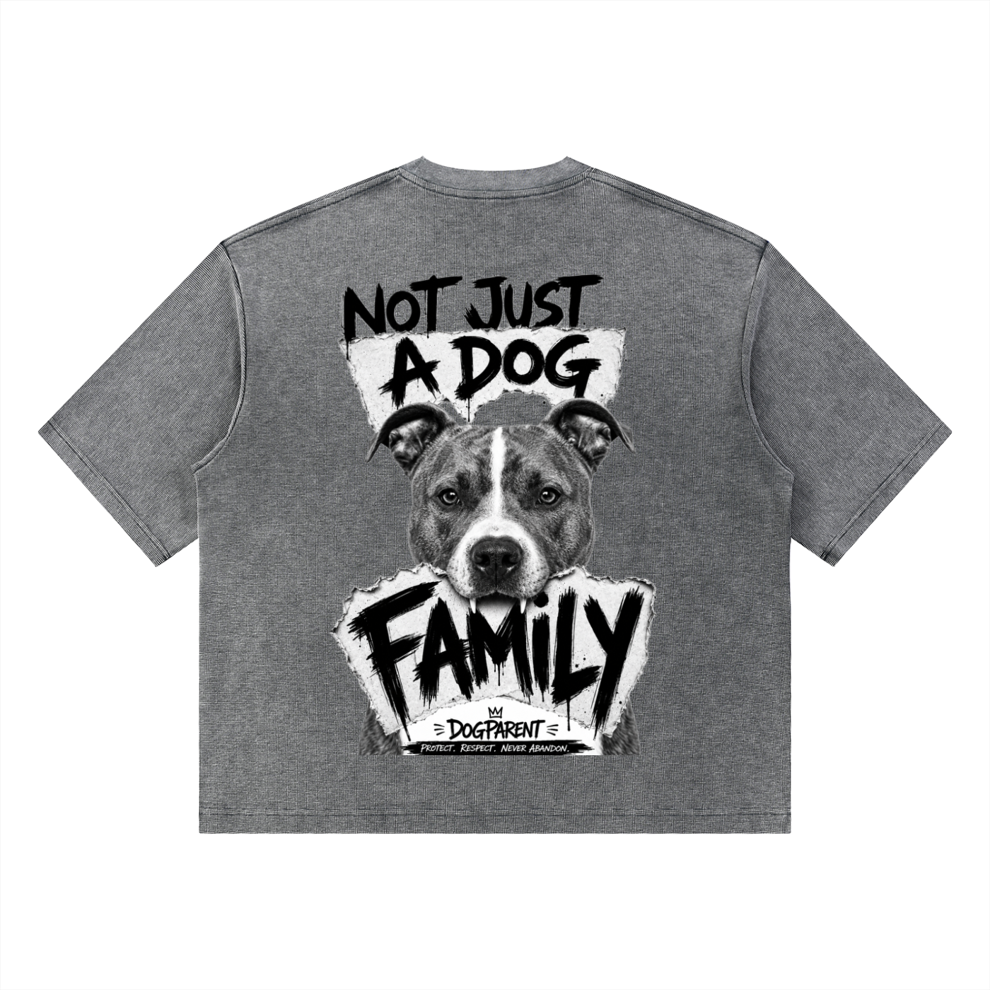FAMILY Amstaff - Waffle Boxy T-Shirt