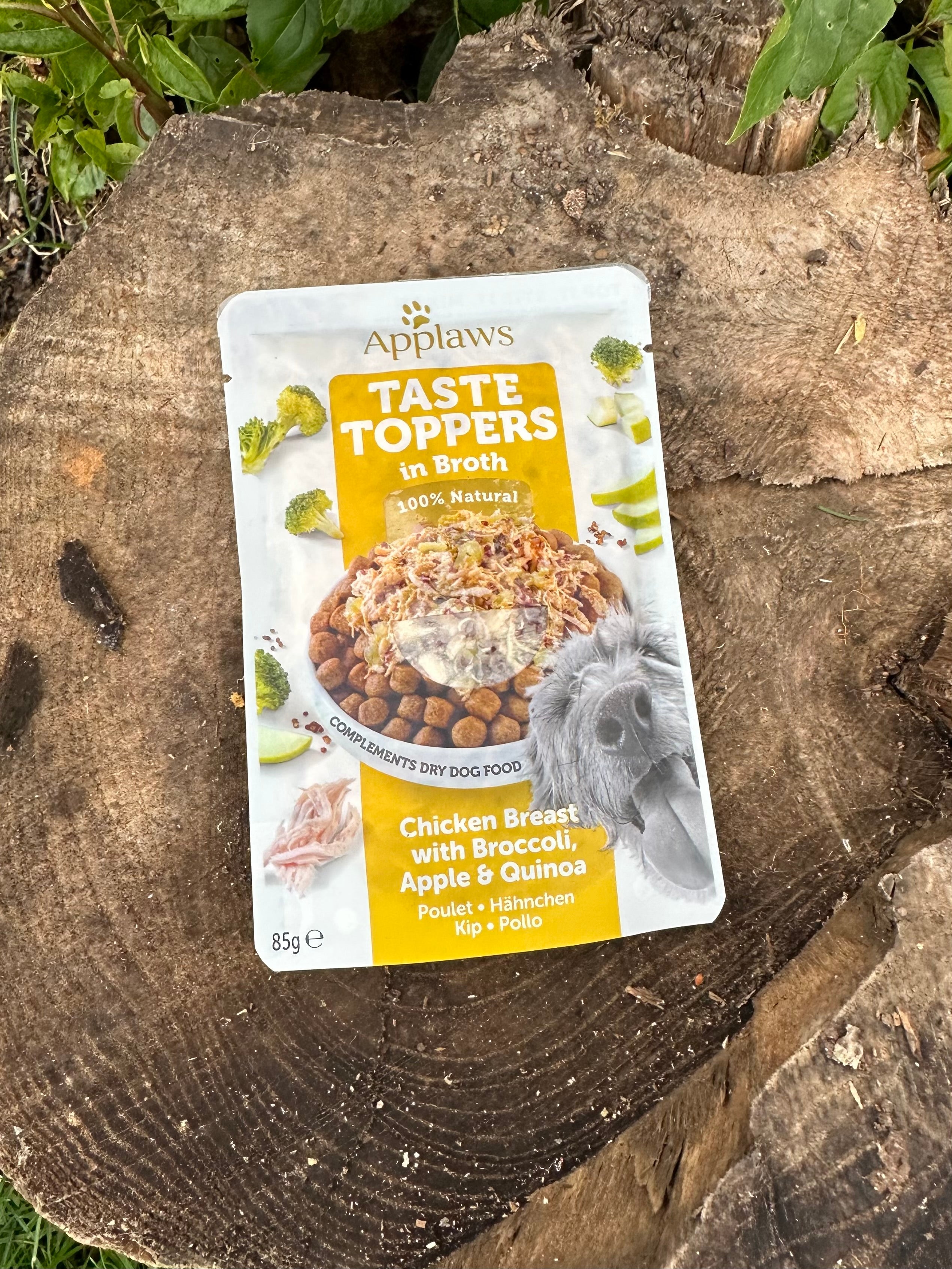 Topper en sauce Applaws - Poitrine de Poulet/Brocoli/Pomme/Quinoa - 85g