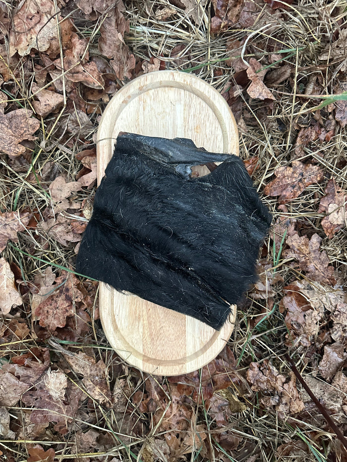 Plaque de peau de boeuf avec poils