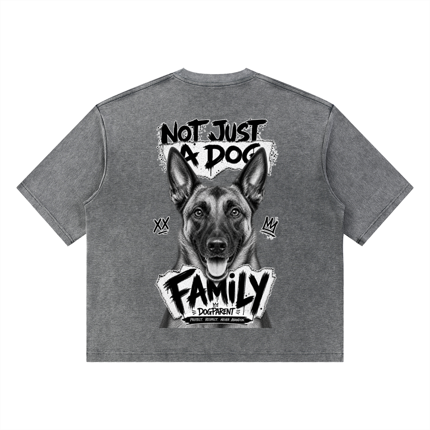 FAMILY Malinois - Waffle Boxy T-Shirt