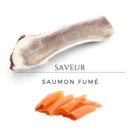 Bois de cerf tranché aromatisé au saumon fumé - Taille L