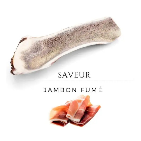 Bois de cerf tranché aromatisé au jambon fumé - Taille L