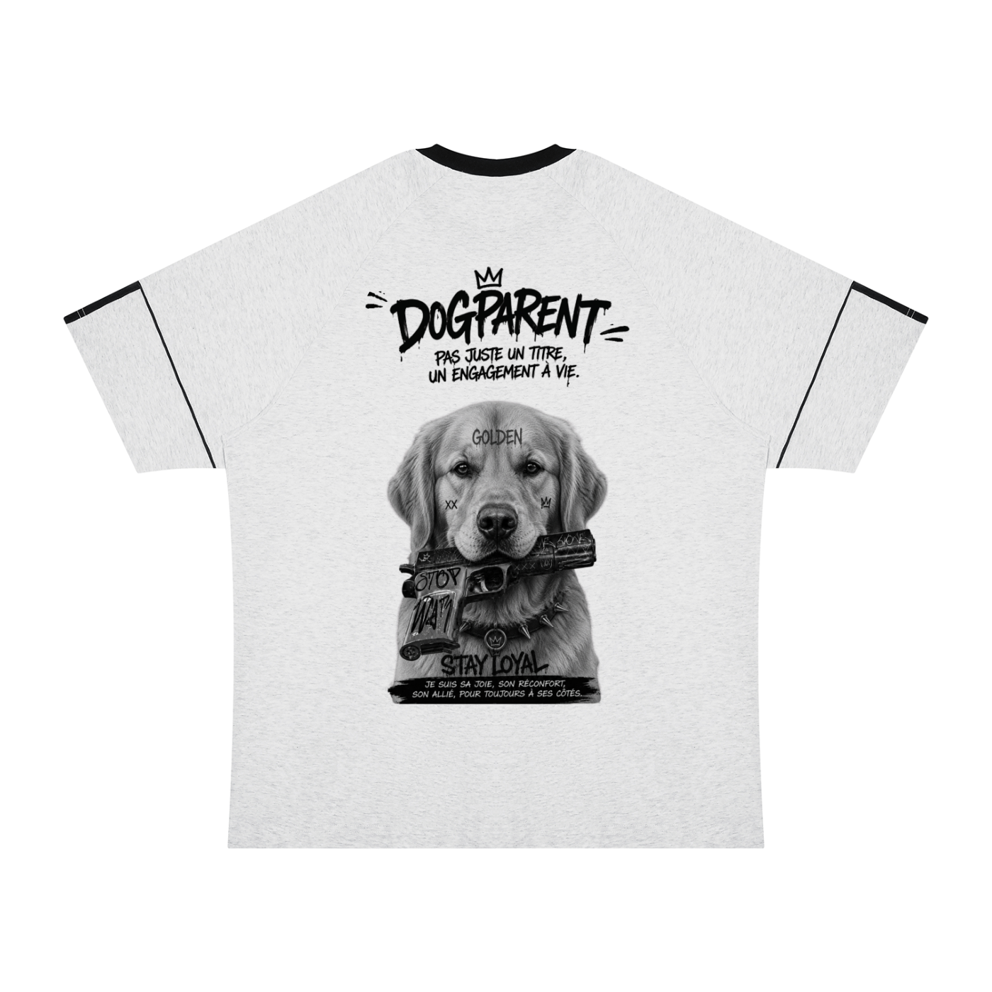 GUN Golden Retriever - T-shirt Raglan