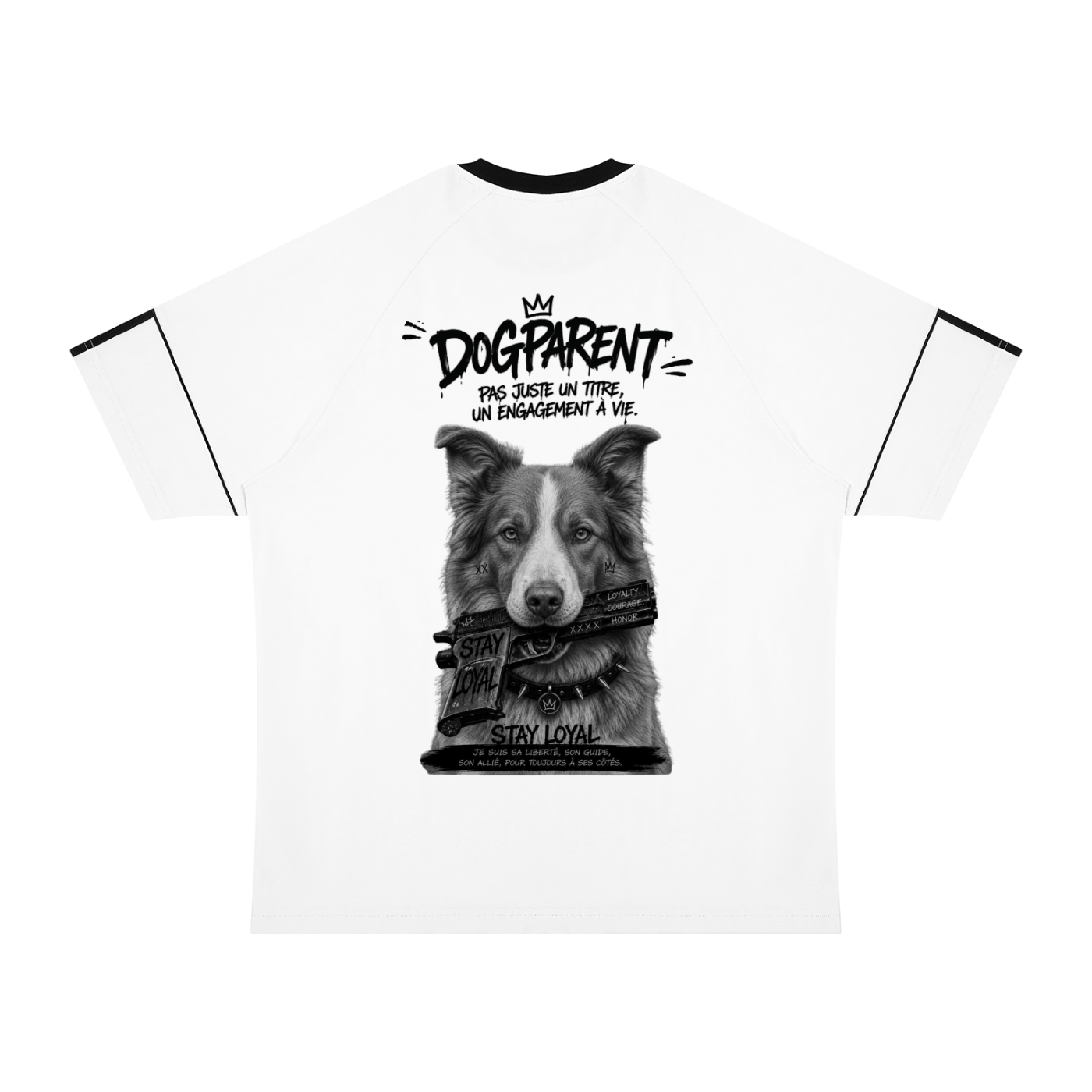 GUN Lilac Border Collie - T-shirt Raglan