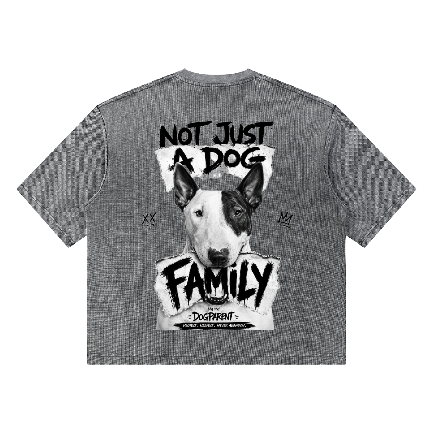 FAMILY Bull Terrier - Waffle Boxy T-Shirt